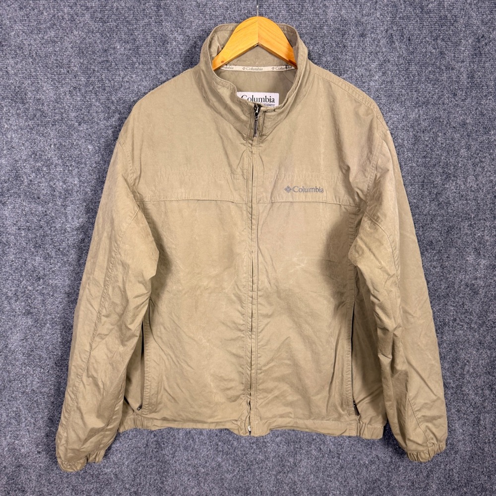Columbia Sportswear Company Men's L Light Green Lightweight Zip Up Jacket